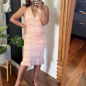 Earthbound trading co Crochet Halter Midi dress. Size XL